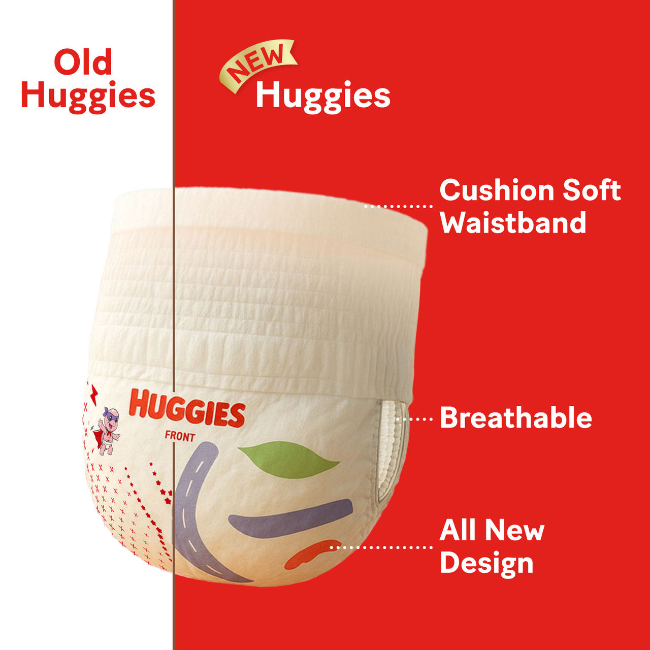 Huggies Complete Comfort Wonder Pants Style Baby Diapers L Size, 9 to 14 kgs