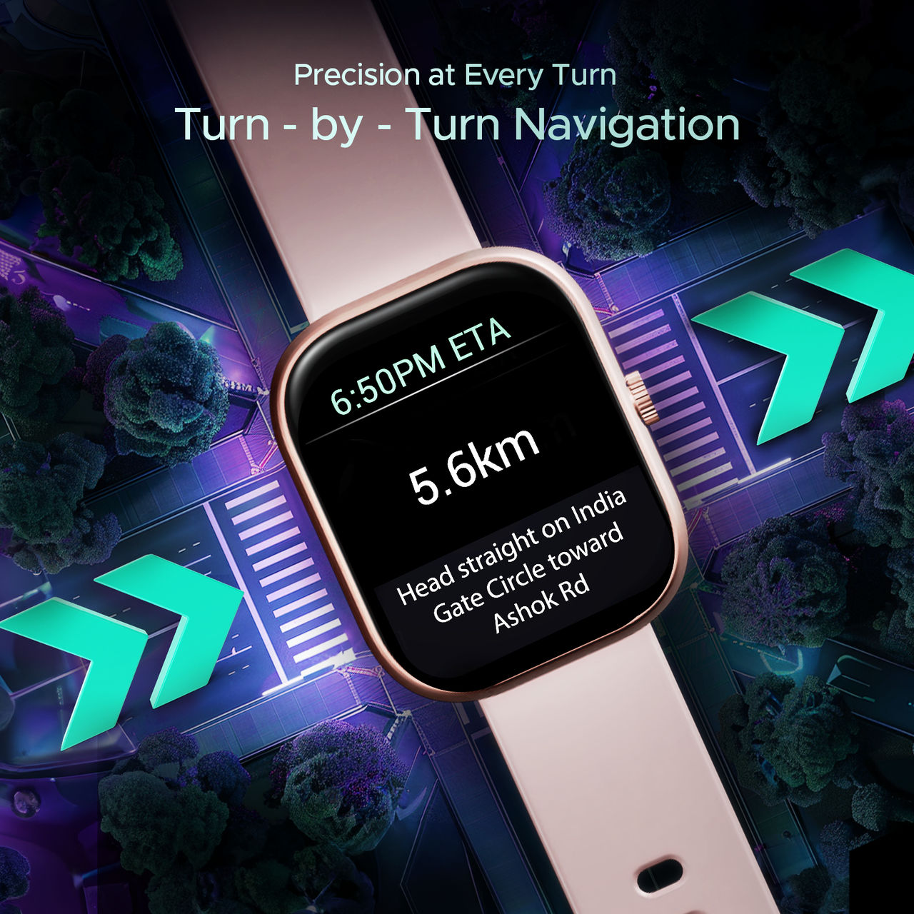 boAt Wave Sigma 3 Smart Smartwatch | 2.01" Display | Women's Edition | BT Calling - Rustic Rose