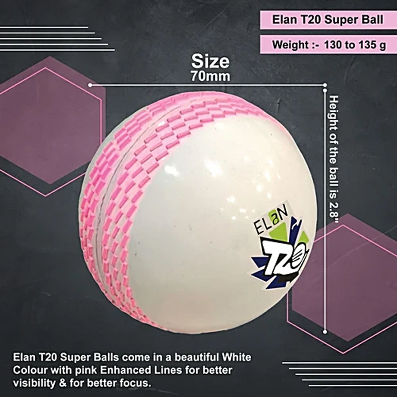 Elan Elan T20 Ball Pink