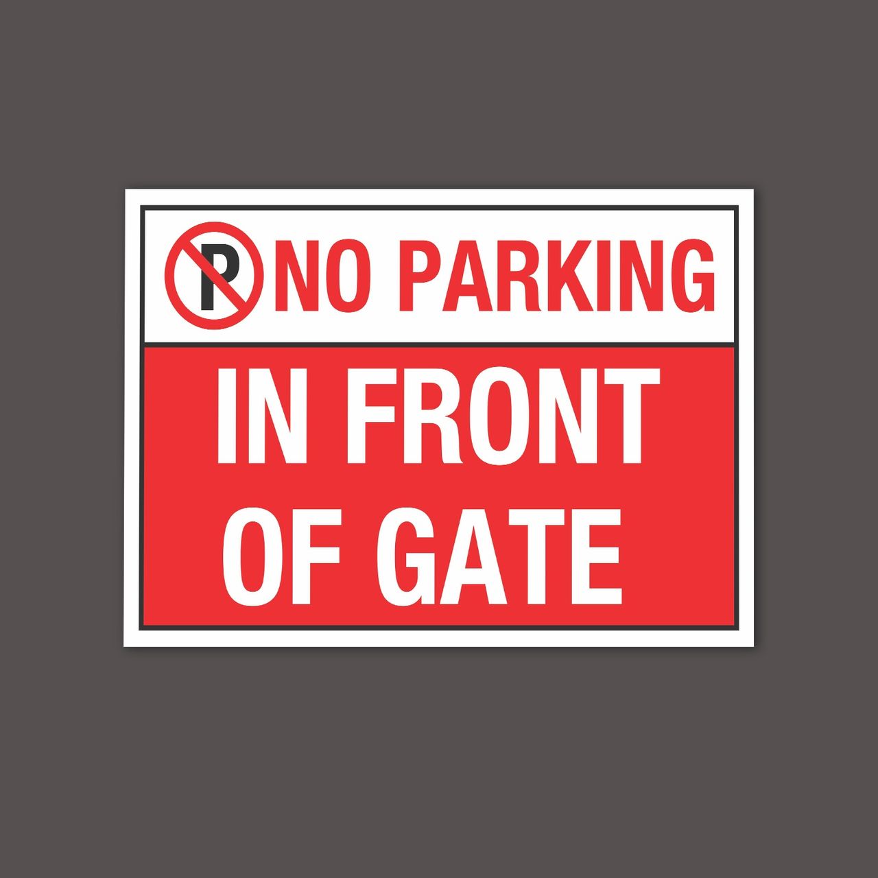 Paper Plane Design No Parking In Front Of Gate Sign Wall Posters | Set Of 6 | Size 29 x 21 cm | D78