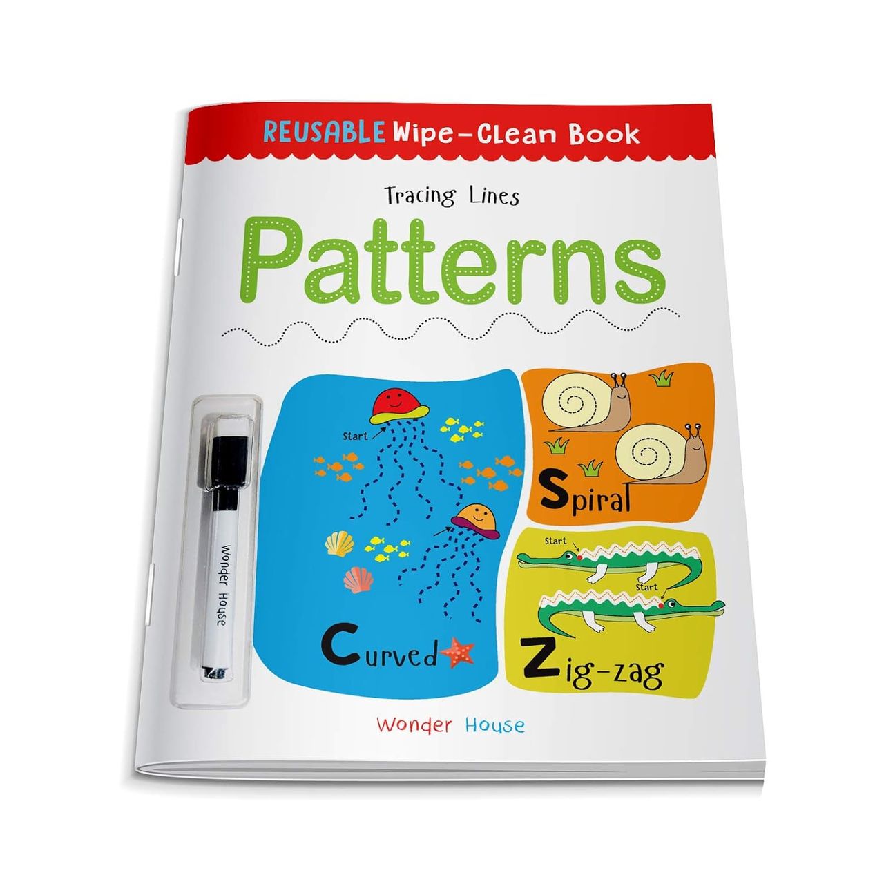 Reusable Wipe and Clean Book Tracing - Lines Patterns - Trace and Practice Patterns