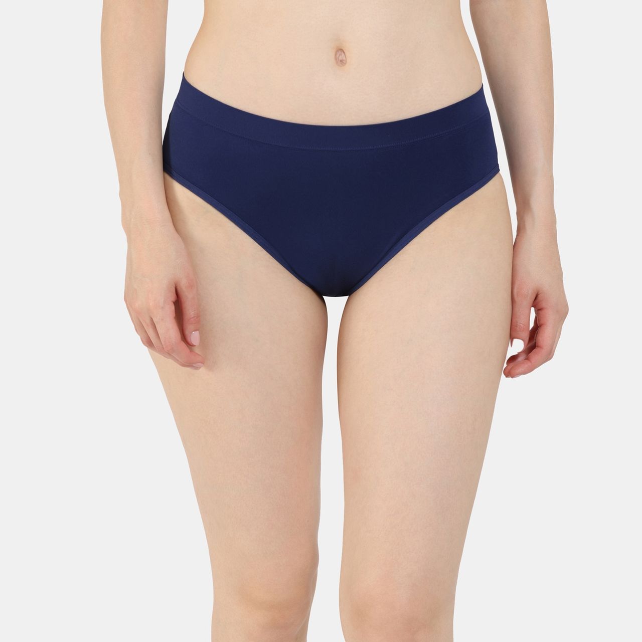 Zivame Women's Medium Rise Full Coverage No Visible Panty Line Hipster | Multicolour - S