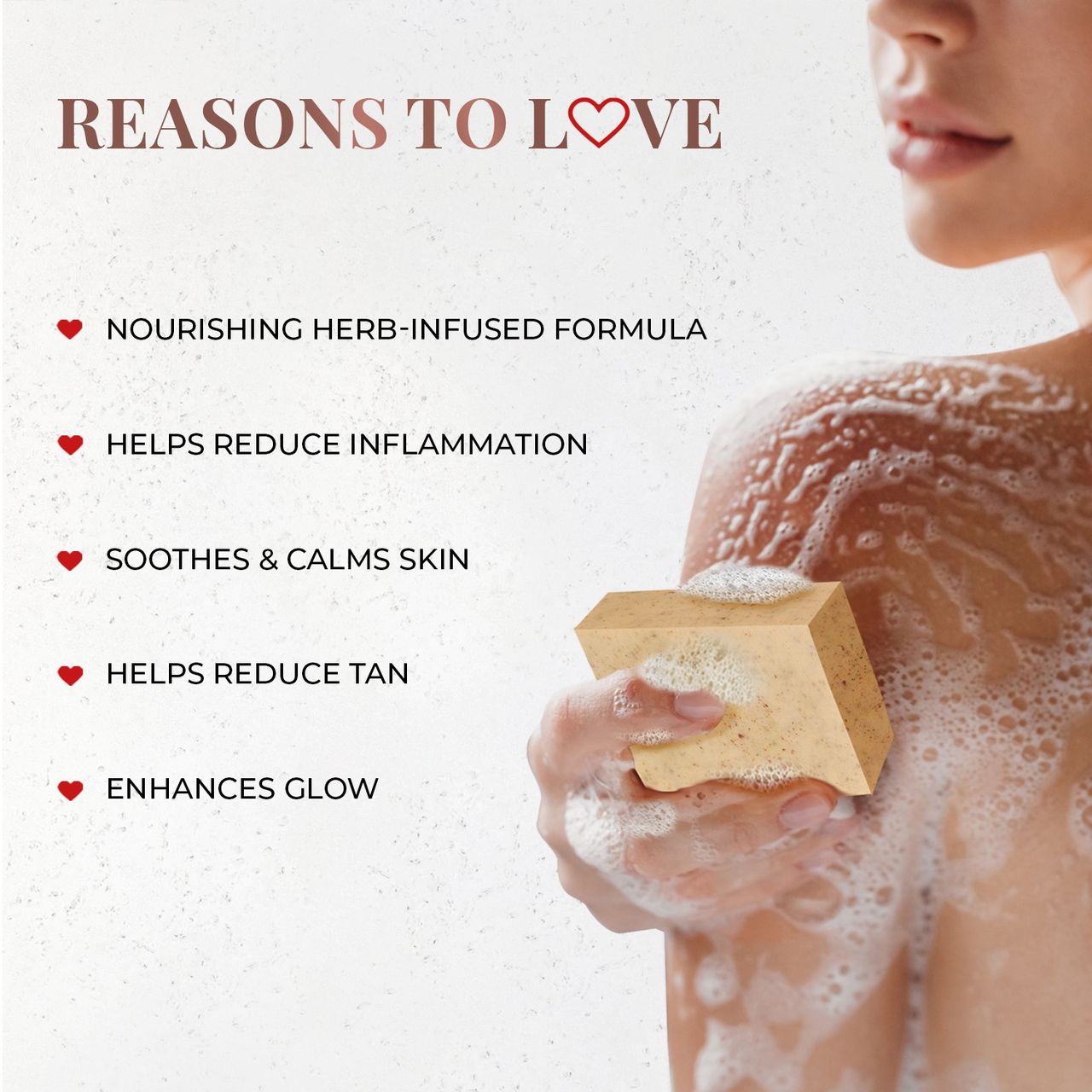 Just Herbs Hydrating Bathing Bar: Sandalwood & Turmeric For Deep Nourishment & Moisturization 