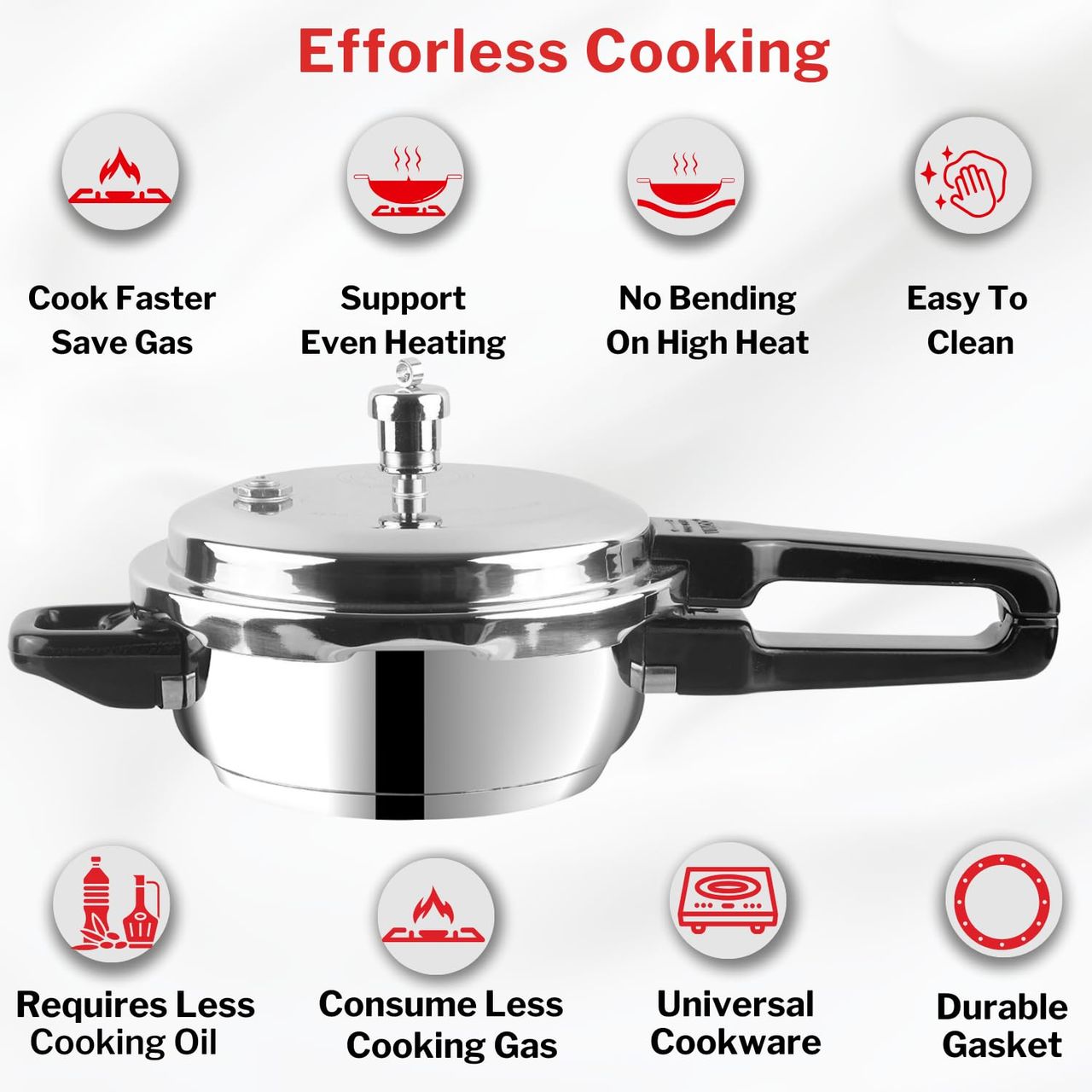 Vinod Deep Pan Pressure Cooker - 2 Litres Mini