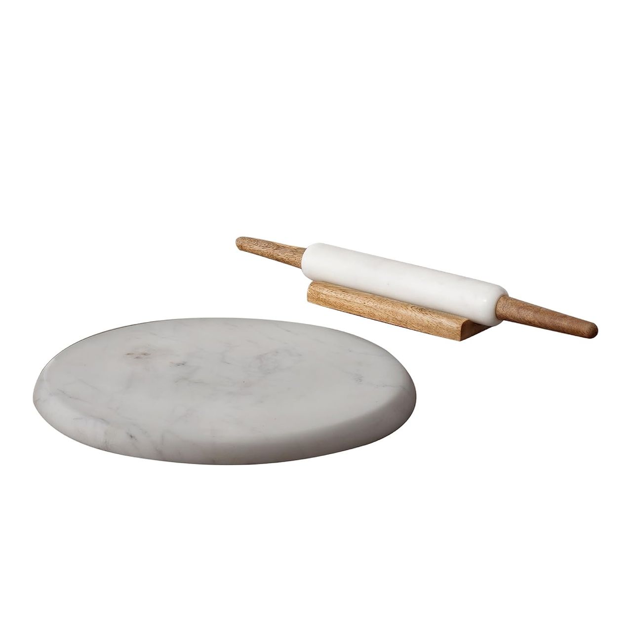 Ellementry Marble Chakla Belan S/2 White