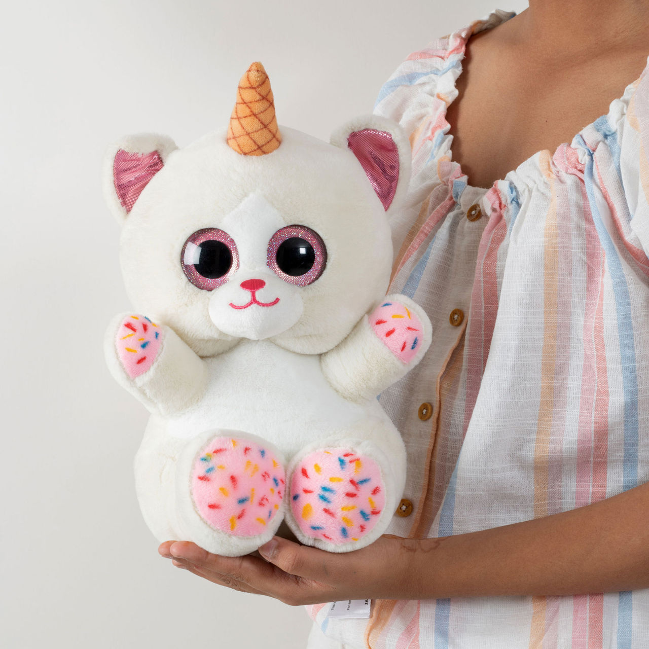 Dimpy Stuff Big Eye Unicorn 23Cm Off White