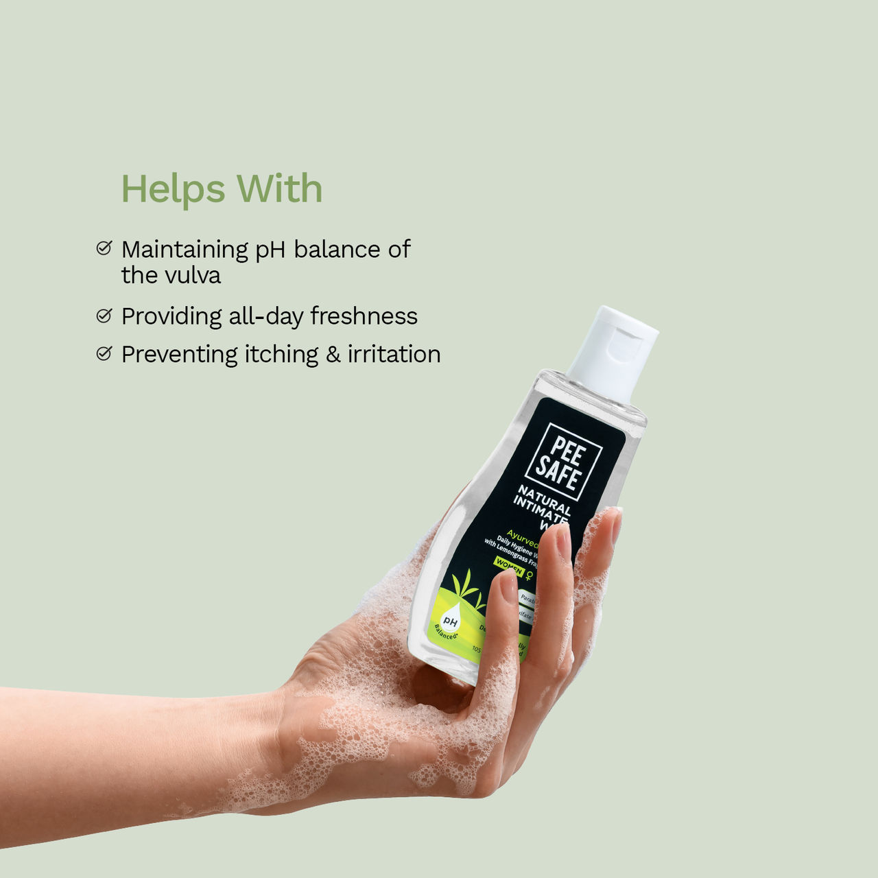 Pee Safe Natural Intimate Wash for Women | Dermatologically Tested