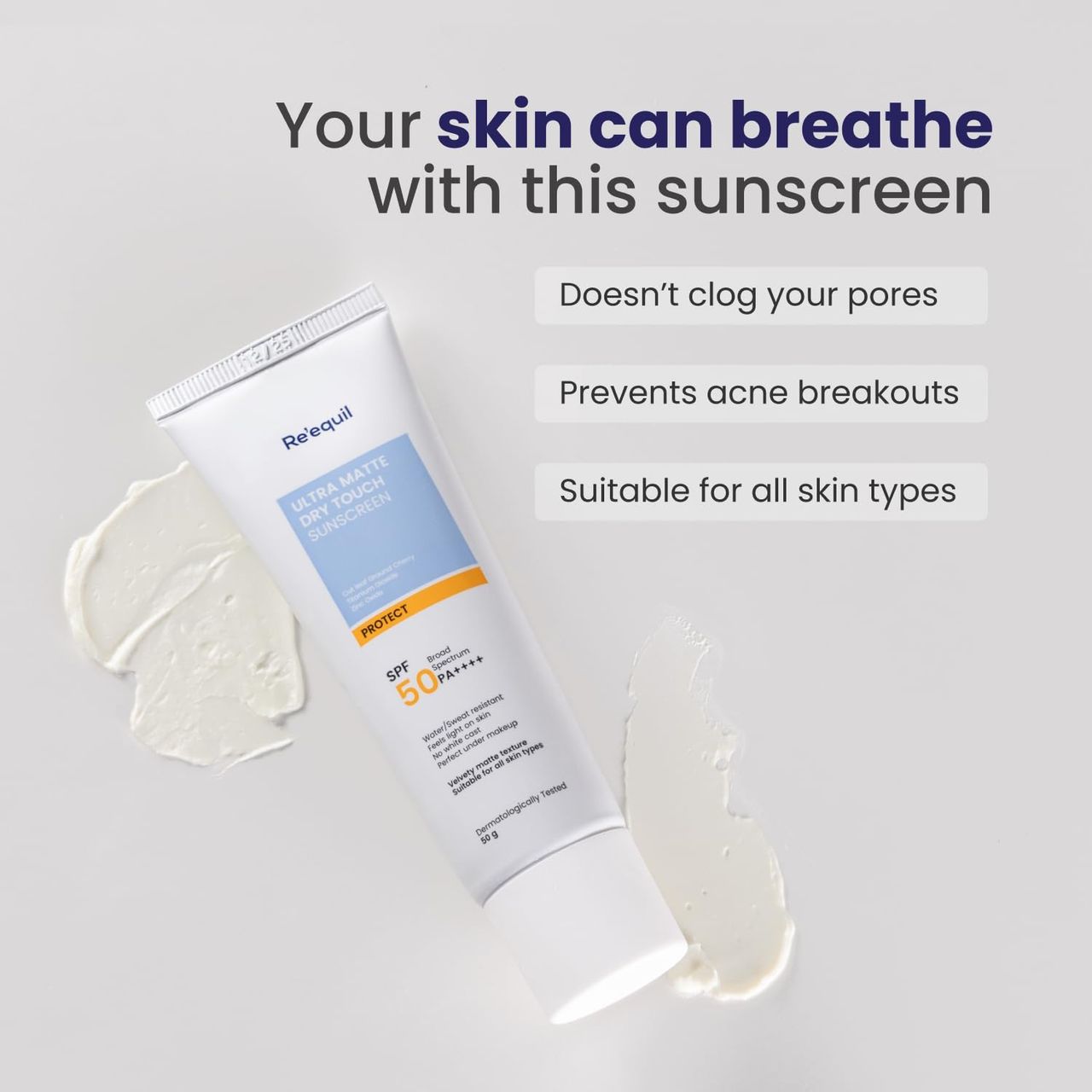 Re'Equil Ultra Matte Dry Touch Sunscreen SPF 50 PA++++