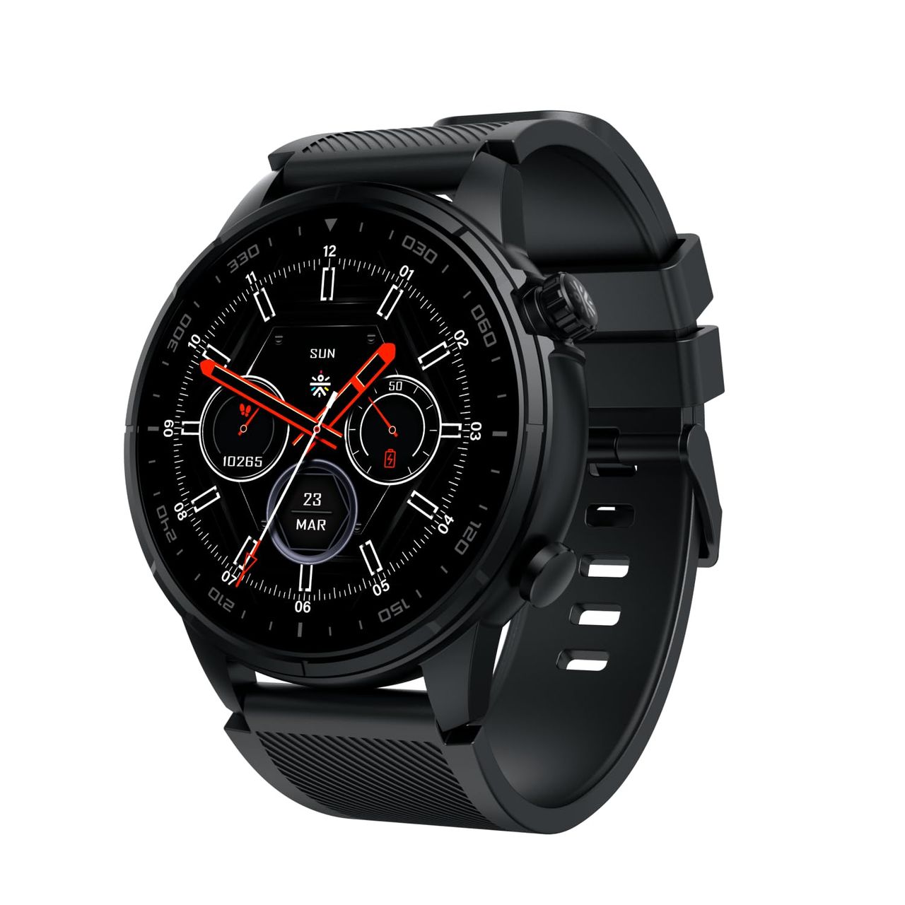 Cult Velocity with Turbo Track GPS,1.43'' AMOLED Display, Compass, BT Calling Smartwatch (Black)