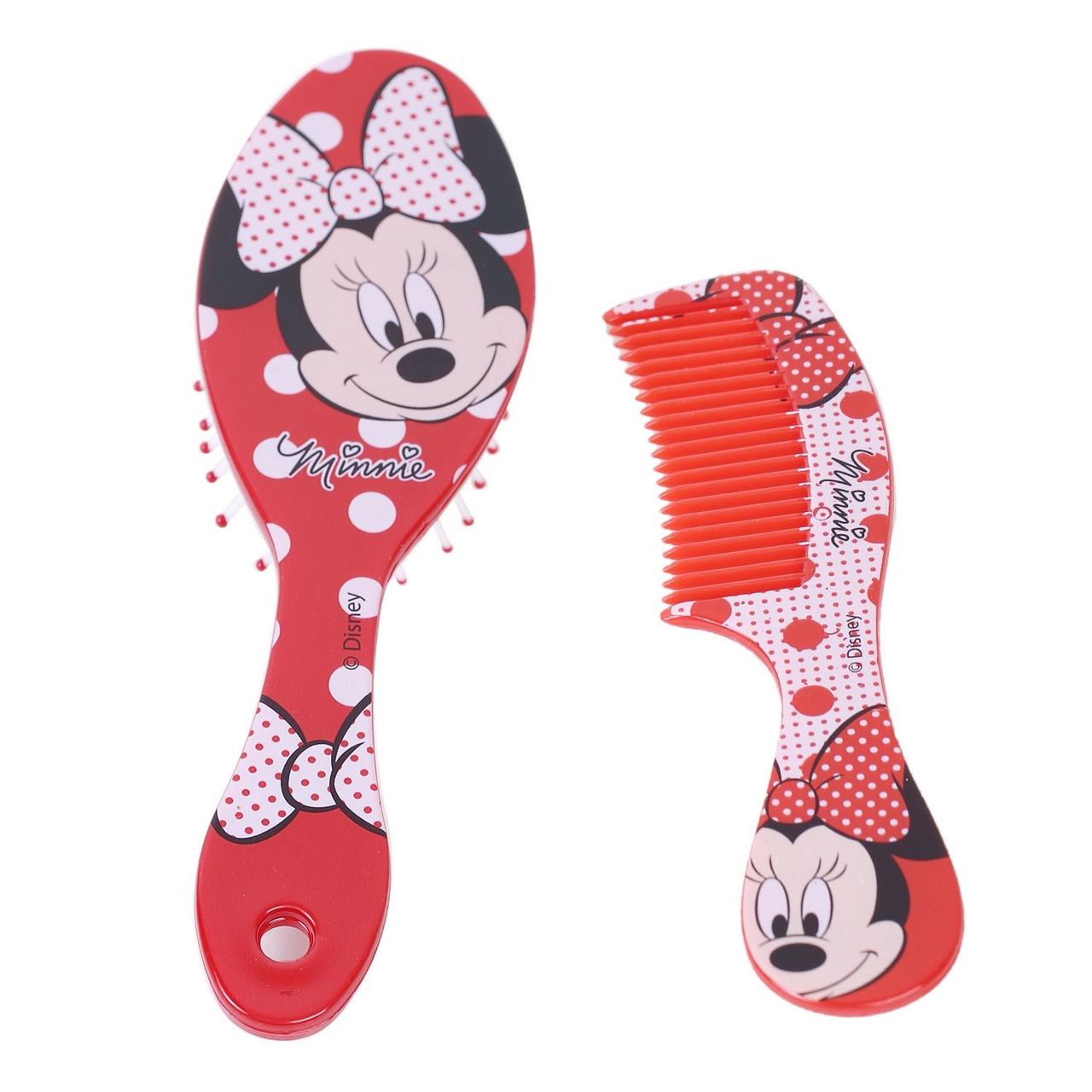 Li'l Diva Minnie Mouse Hairbrush With Comb Red
