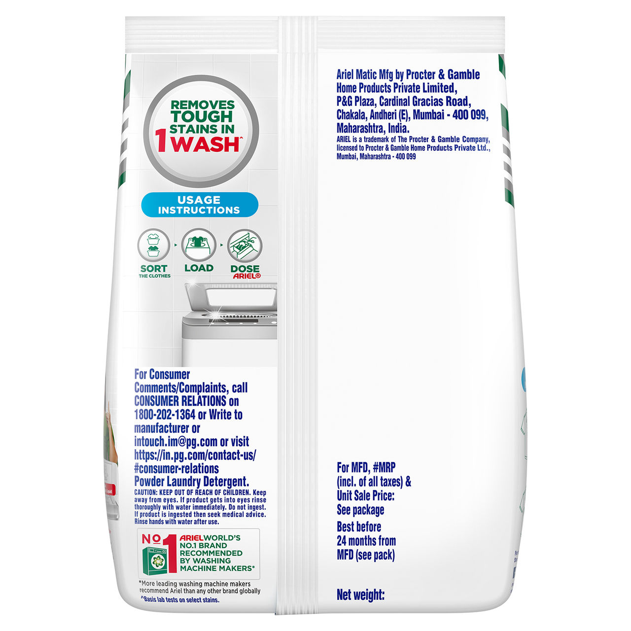 Ariel Matic Top Load Detergent Powder | For Washing Machines