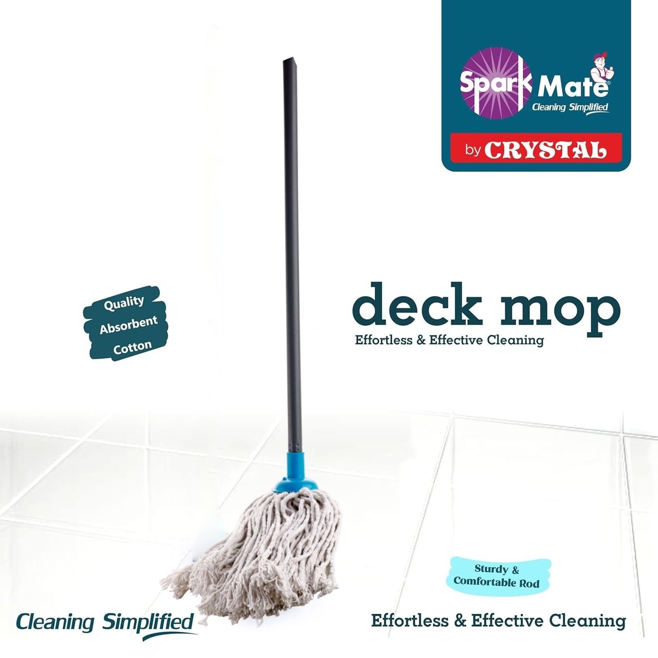Sparkmate By Crystal Premium Deck Mop