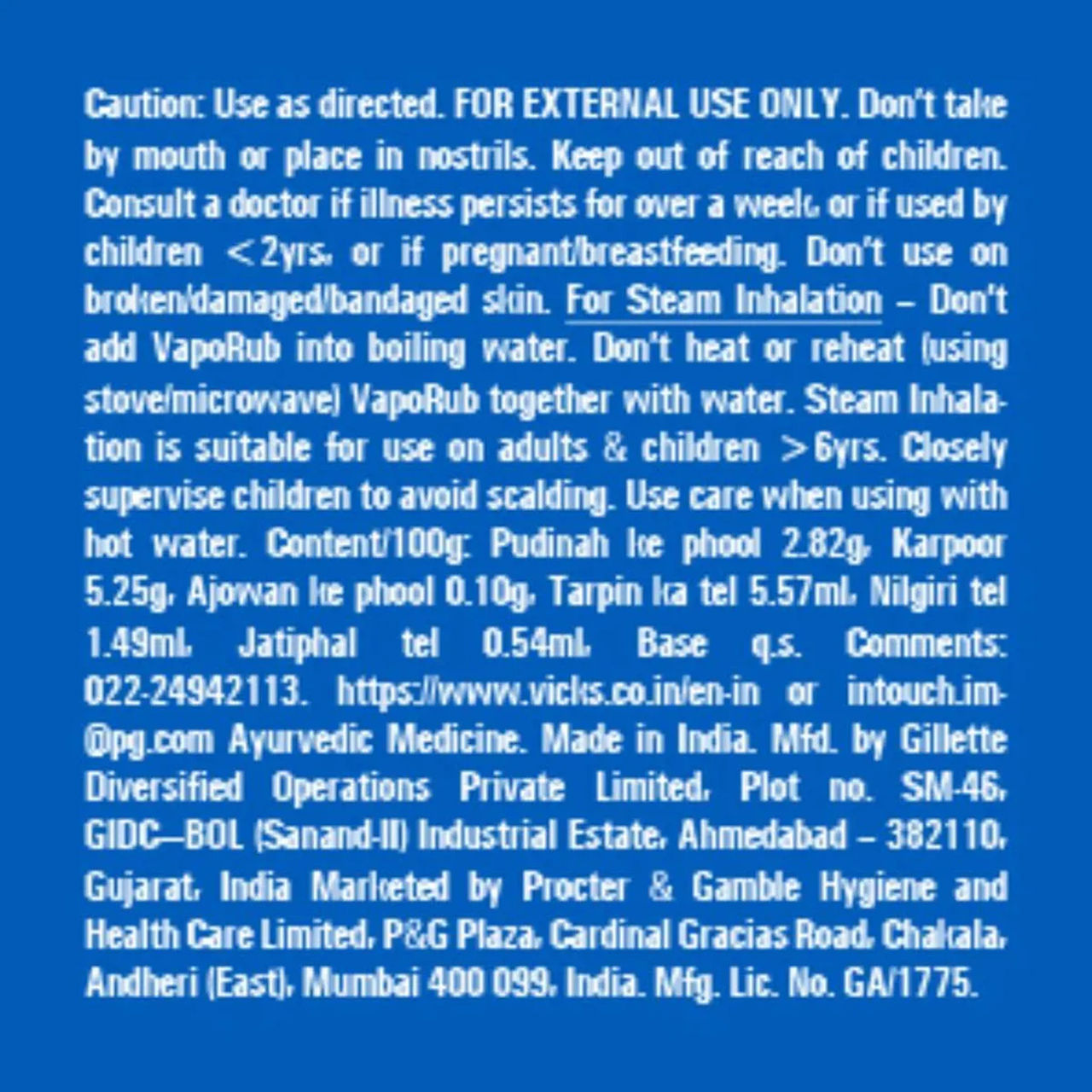 Vicks Vaporub - Relief for Cold, Cough, Congestion