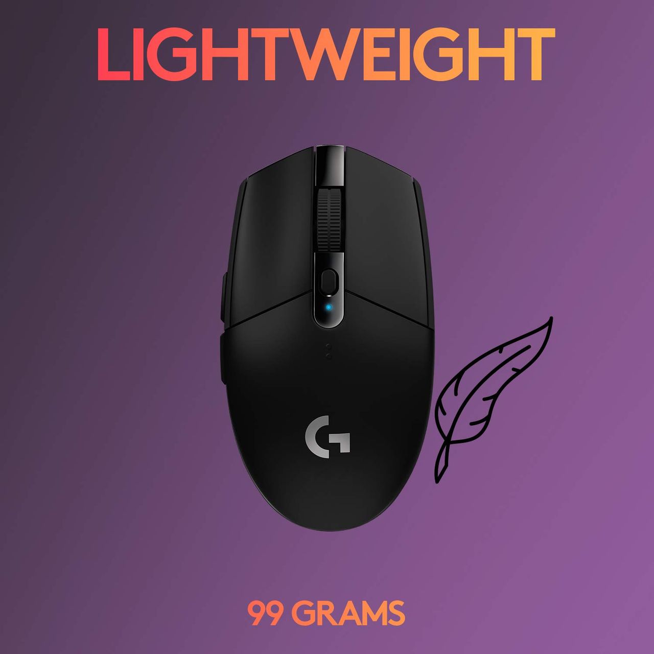Logitech G G304 Lightspeed Wireless Gaming Mouse-Black