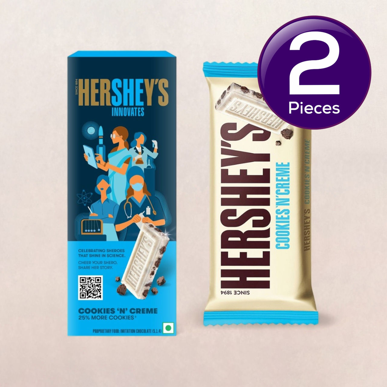Hershey's Cookies N Creme Chocolate Bar 100 g Combo