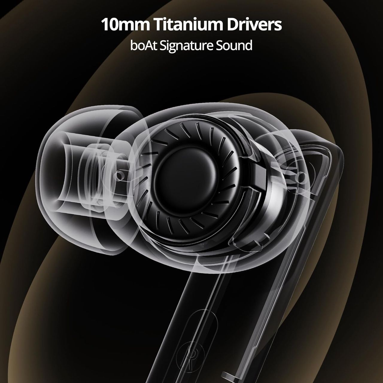 boAt Airdopes 800 TWS Earbuds w/ Dolby Audio, High Fidelity Drivers, 4 Mics ENx Tech & Hearables App(Interstellar Black)