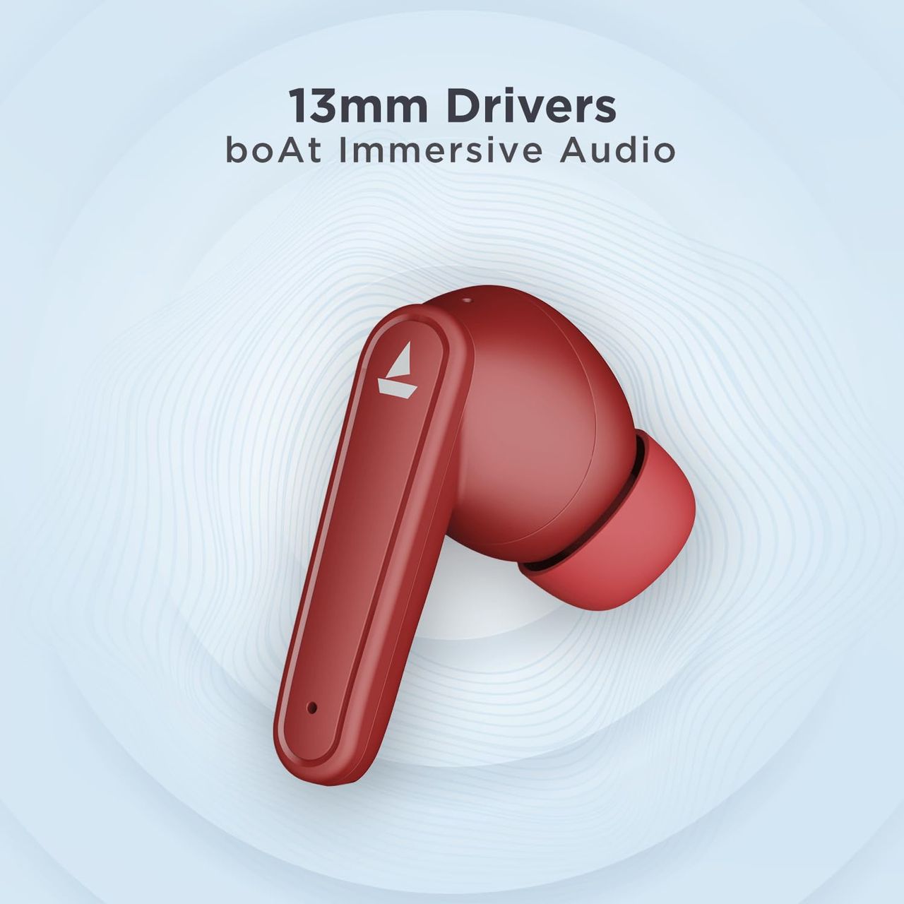 boAt Airdopes 115 in Ear Tws Earbuds With Enx & Beast Mode(Raging Red)