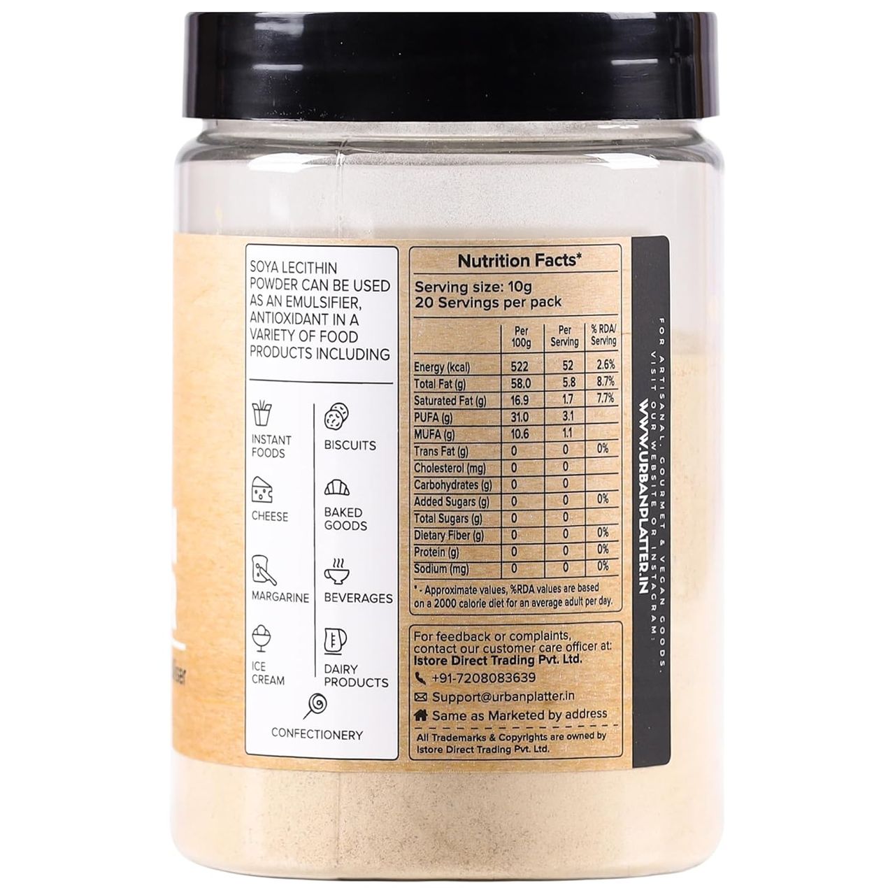 Urban Platter Soy Lecithin Powder | Soya Lecithinemulsifierthickenerstabiliser