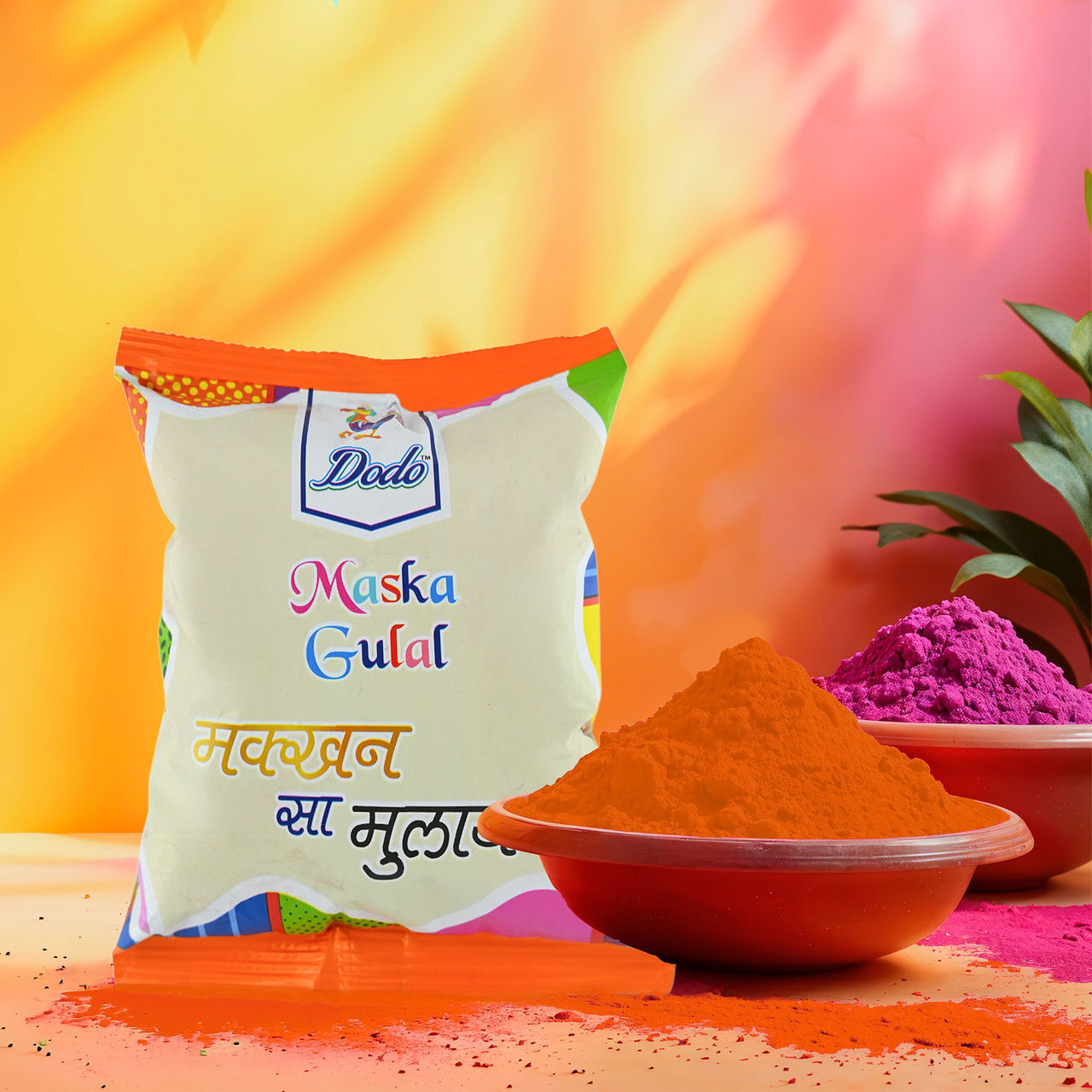 Dodo Maska Holi Gulal - Orange