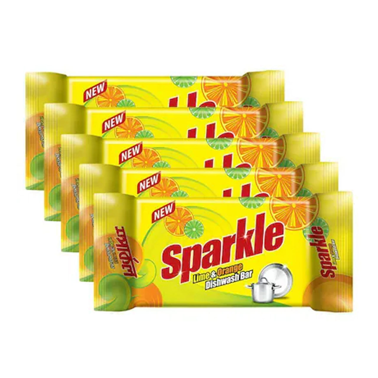 Sparkle Lime & Orange Dishwash Bar
