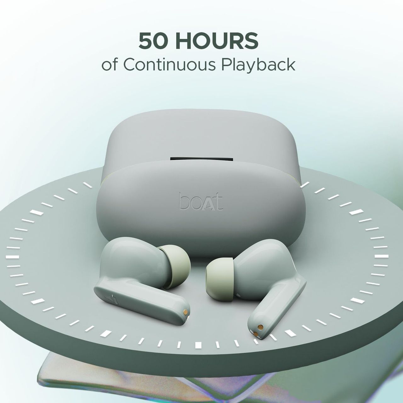 boAt Airdopes Ultra Plus Tws in Ear Earbuds With 50 Hrs Playback, 4-mic Enx Technology(Olive Slate)