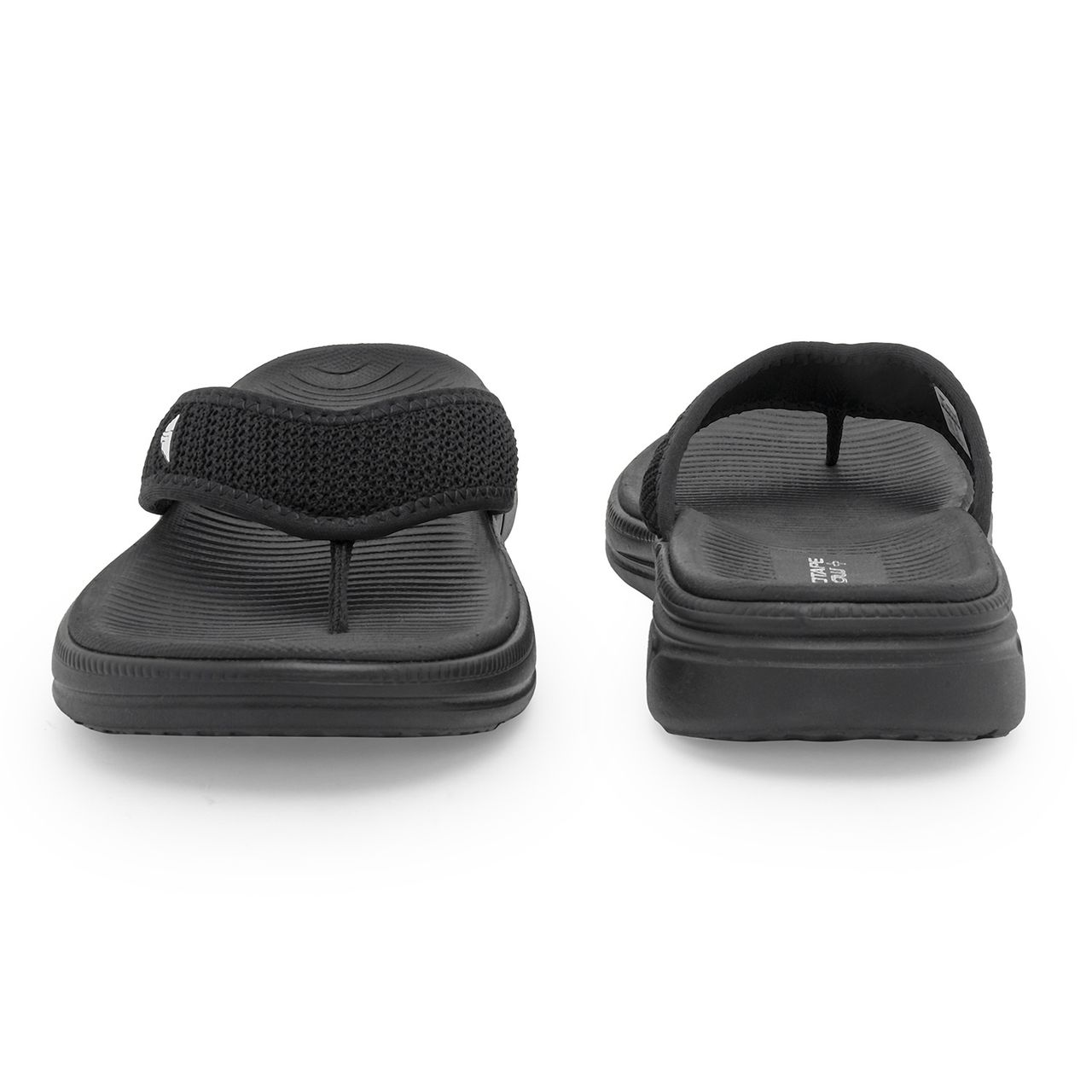Red Tape Casual Flip-Flops for Men | Refined Round-Toe Shape | Relaxing Slip-On Support | Black | 7
