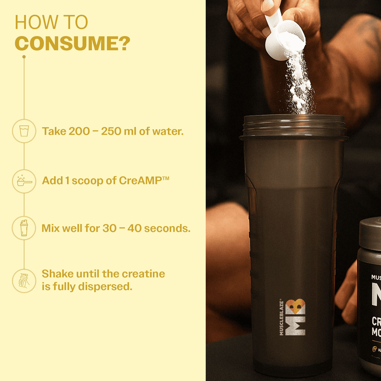 Muscleblaze Creatine Monohydrate Creamp With Creabsorb (Citrus Blast, 62 Servings) 250 g Combo