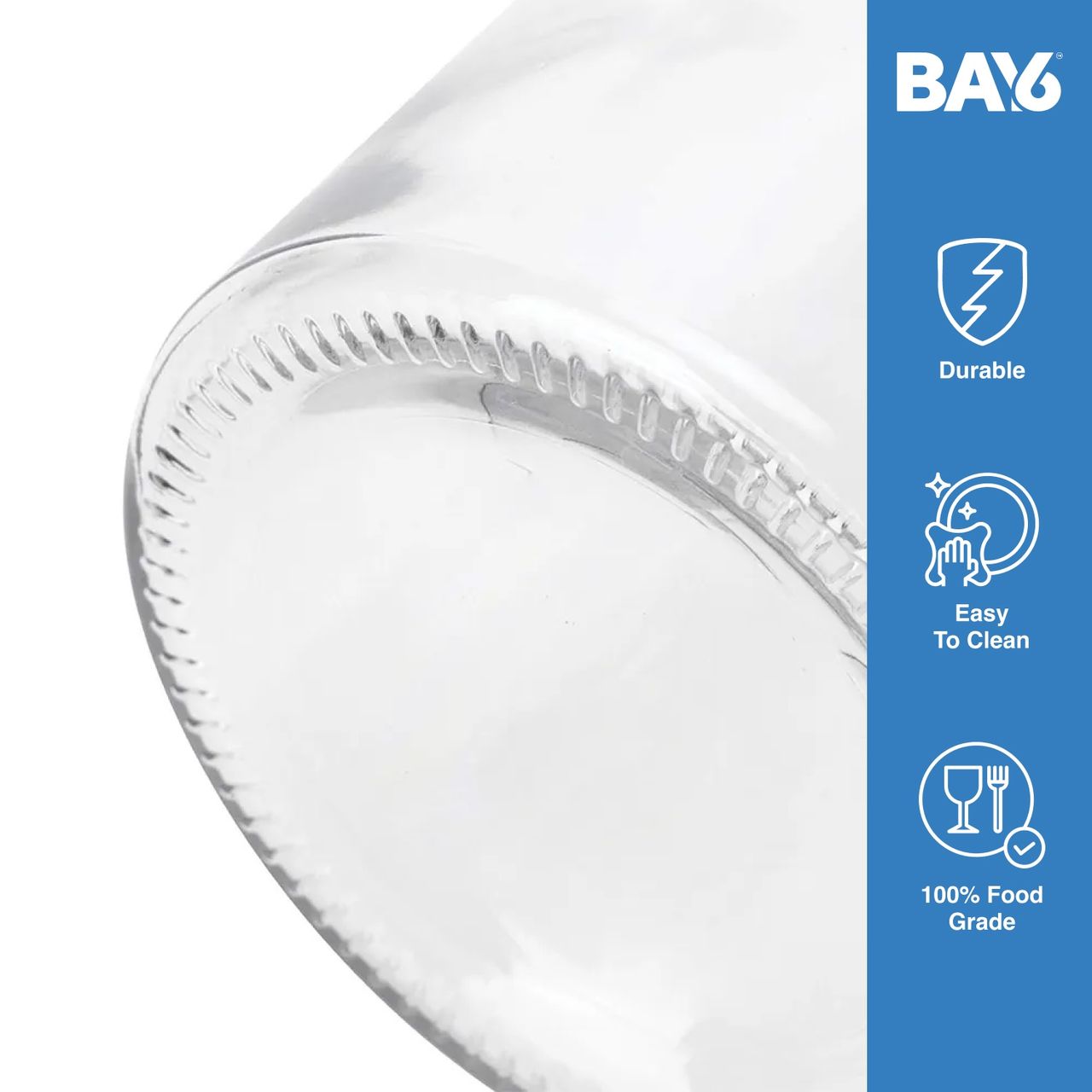 BAY6 Glass Jar Set with Metal Cap- 350 ml - (2pc)