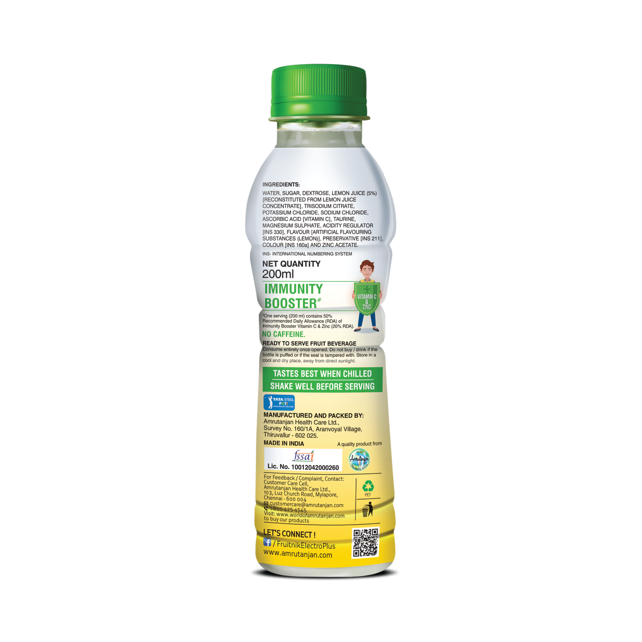 Amrutanjan Electroplus Rehydrate Orange Drink Low Sugar