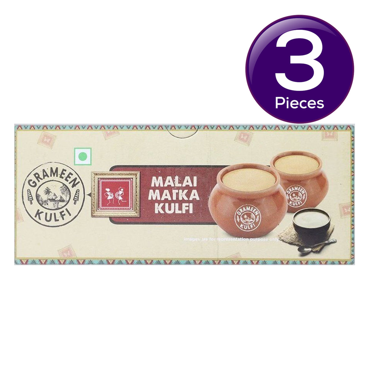 Grameen Desi Malai Matka Kulfi (Pack of 2) 200 ml Combo