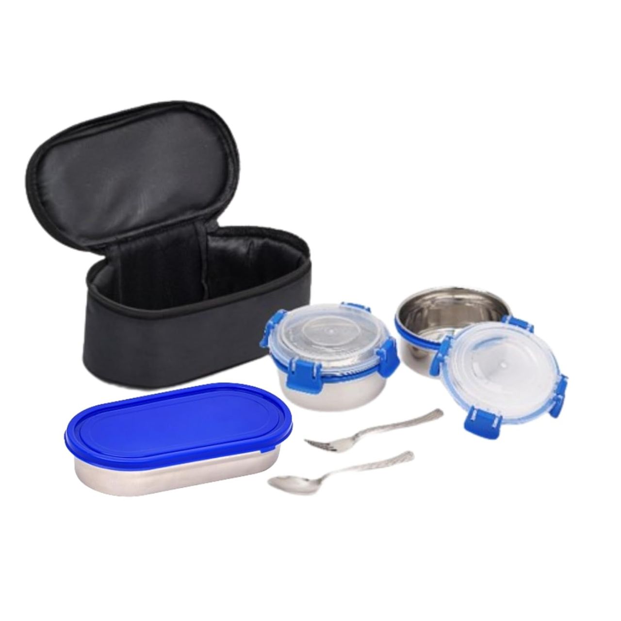 Mumma s Life Lunch Box Suitable for School, Offices, and Picnics | 280 ml | Black | Beam