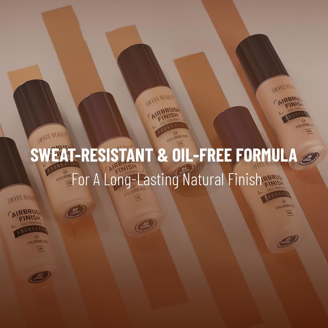Swiss Beauty Airbrush Finish Full Coverage Foundation - Golden Beige