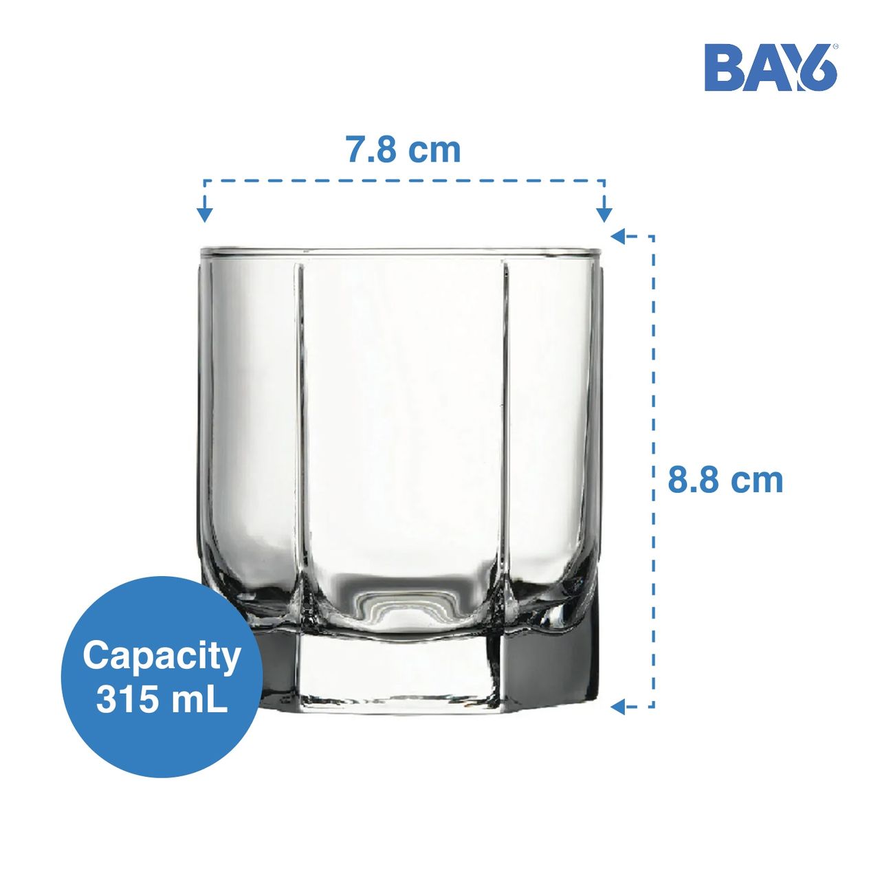 BAY6 Premium Whisky Glass Set - 315 ml -(2pc)