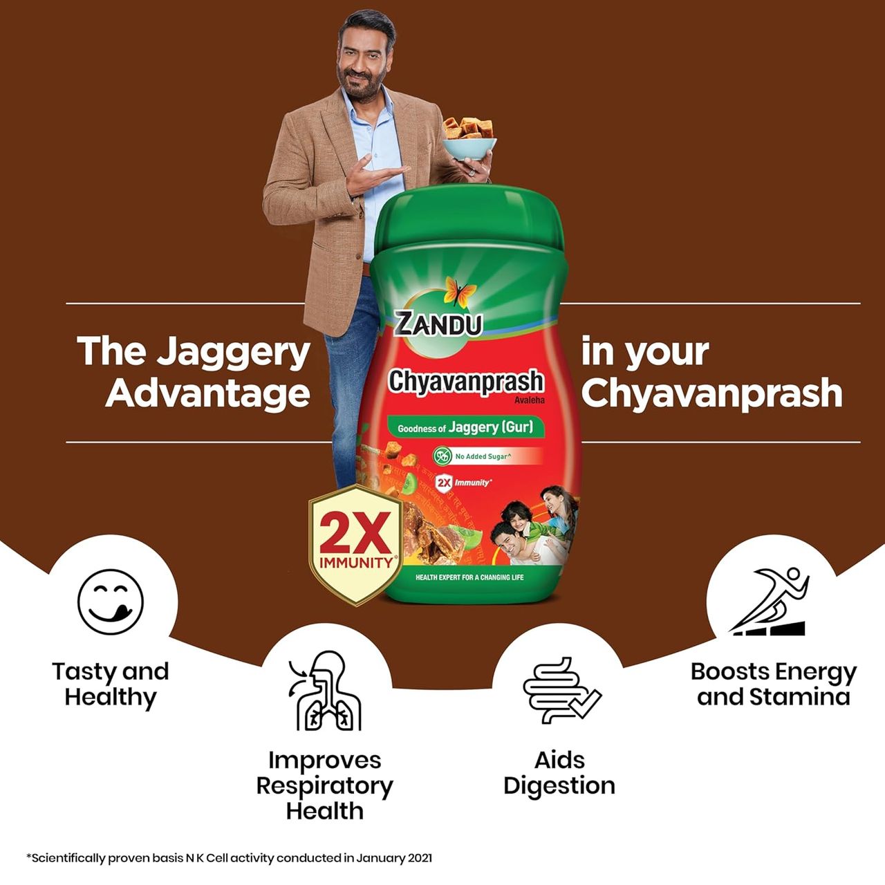 Zandu Jaggery Chyawanprash Avaleha, Made with Jaggery (Gur), No added Sugar