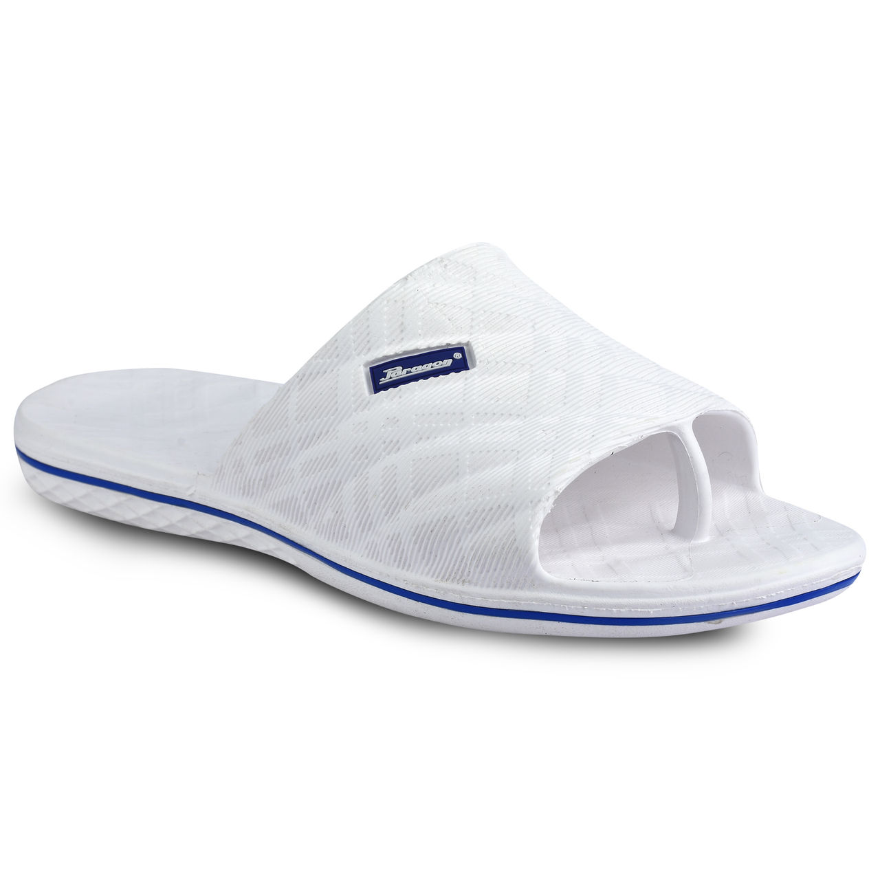 Paragon Ultra-Stylish Ultra-Comfortable Casual Slides For Men White | UK 9