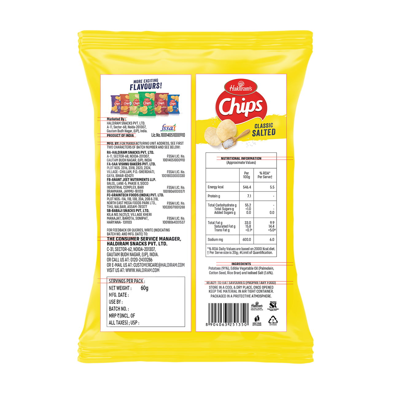Haldiram's Chips Classic Salted