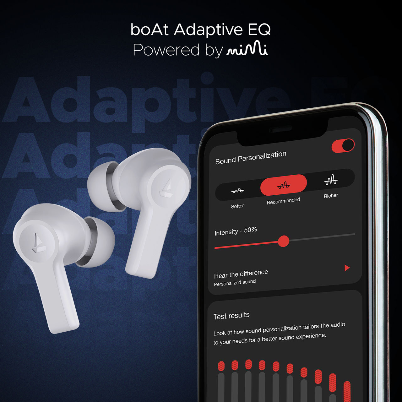 boAt Nirvana Lucid Tws Earbuds W/ Smart Features, Anc, 60hrs Playback, Beast Mode(Zinc White)