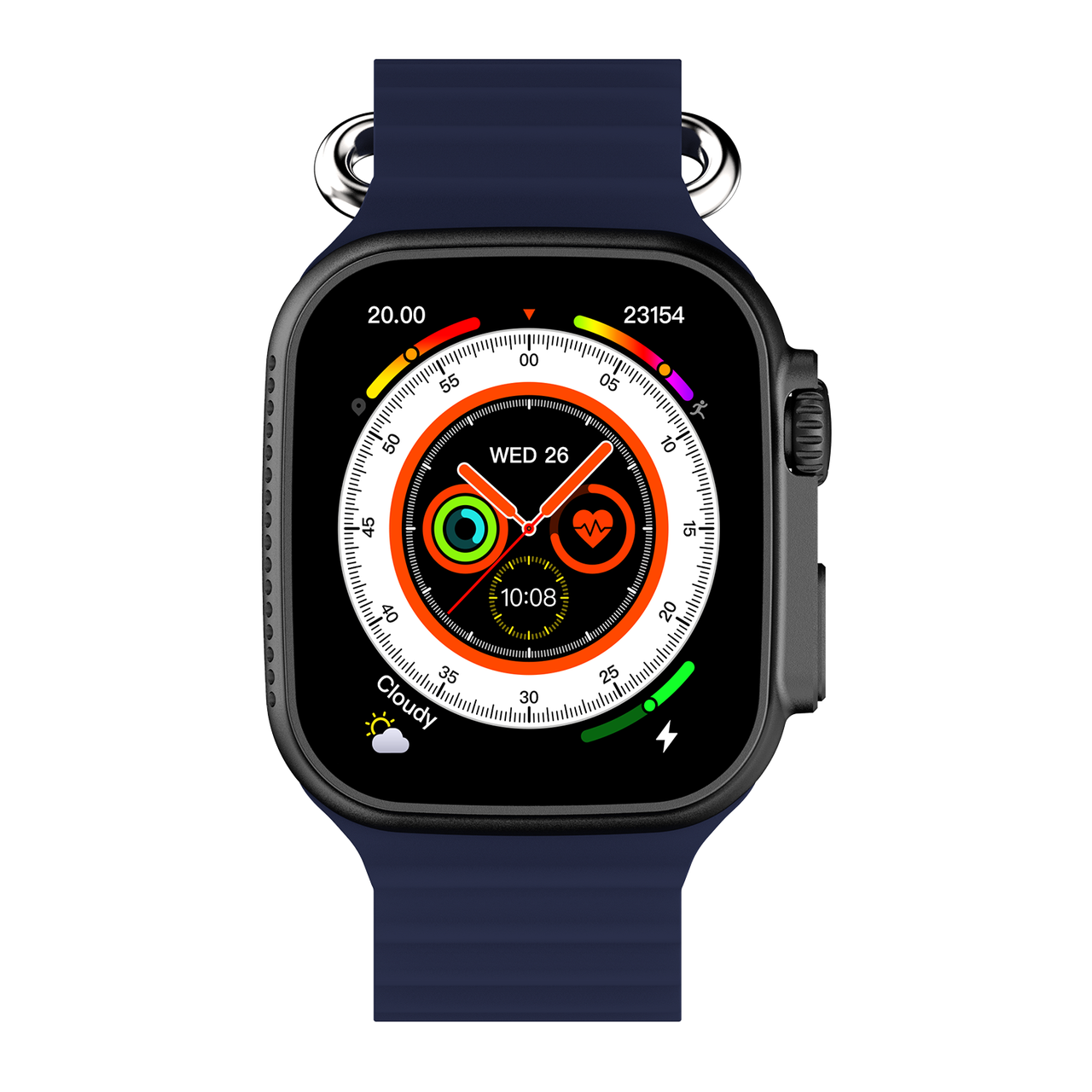 Fire-Boltt Warrior Smartwatch | 1.96" AMOLED Display | BT Calling - Navy Blue