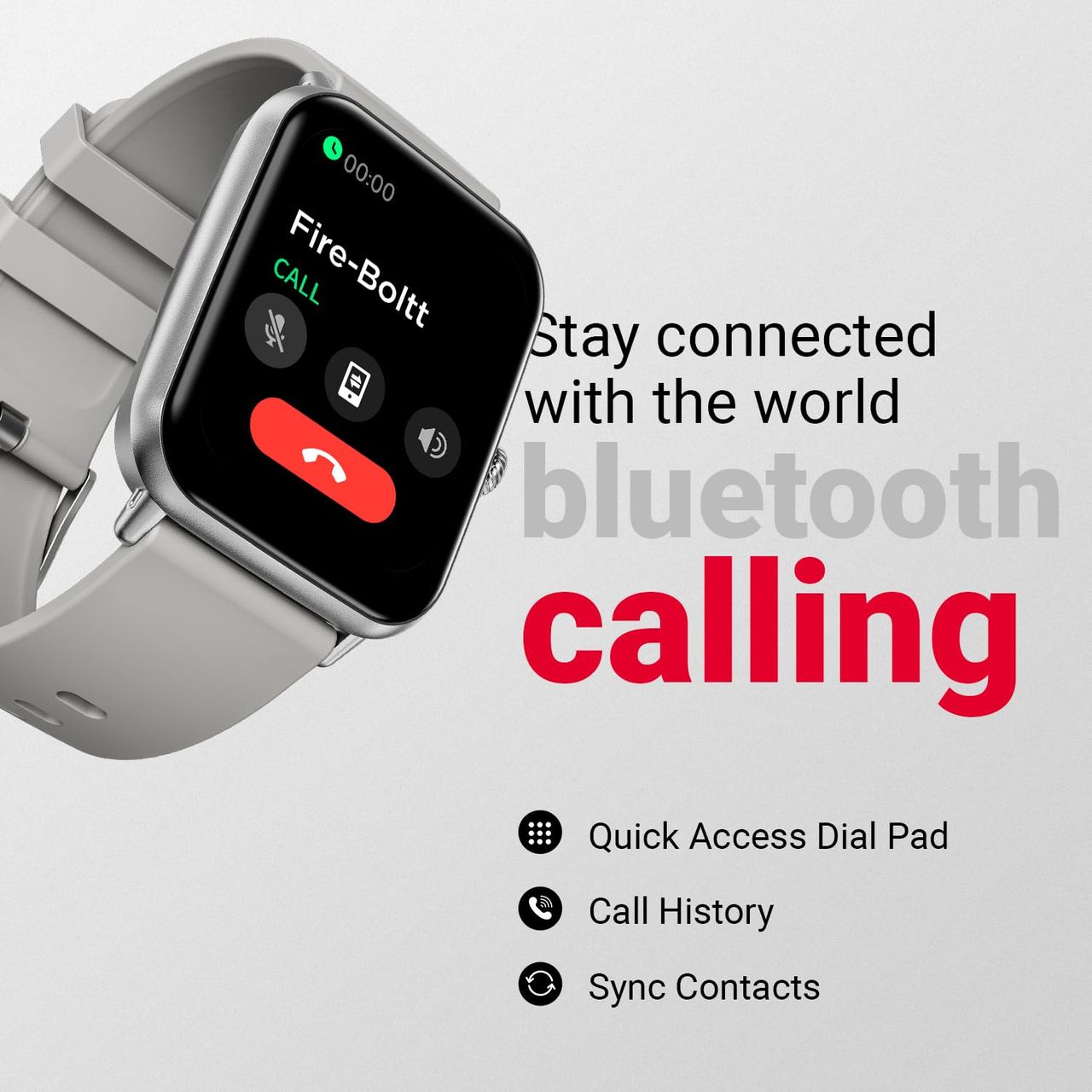 Fire-Boltt Ninja Call Pro Plus | 1.83" Display | BT Calling - Grey