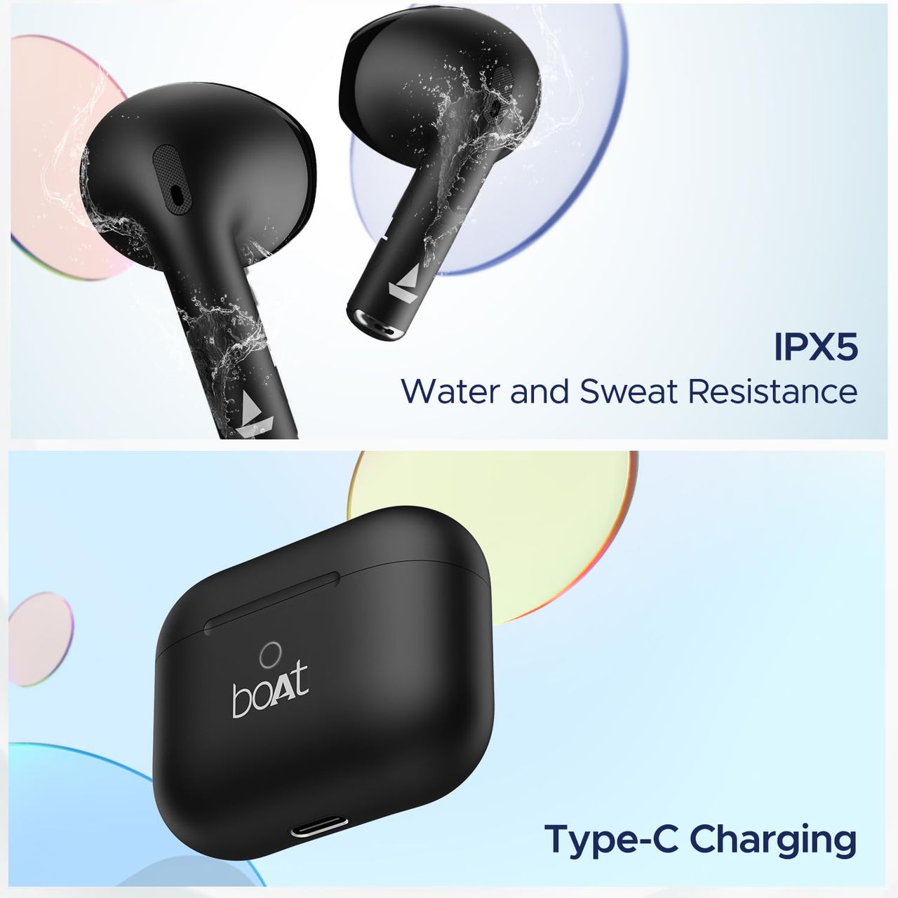 boAt Airdopes Ace TWS Earbuds w/ 35H Playback, 13mm Drivers, ENx Tech & BEAST Mode (Active Black)