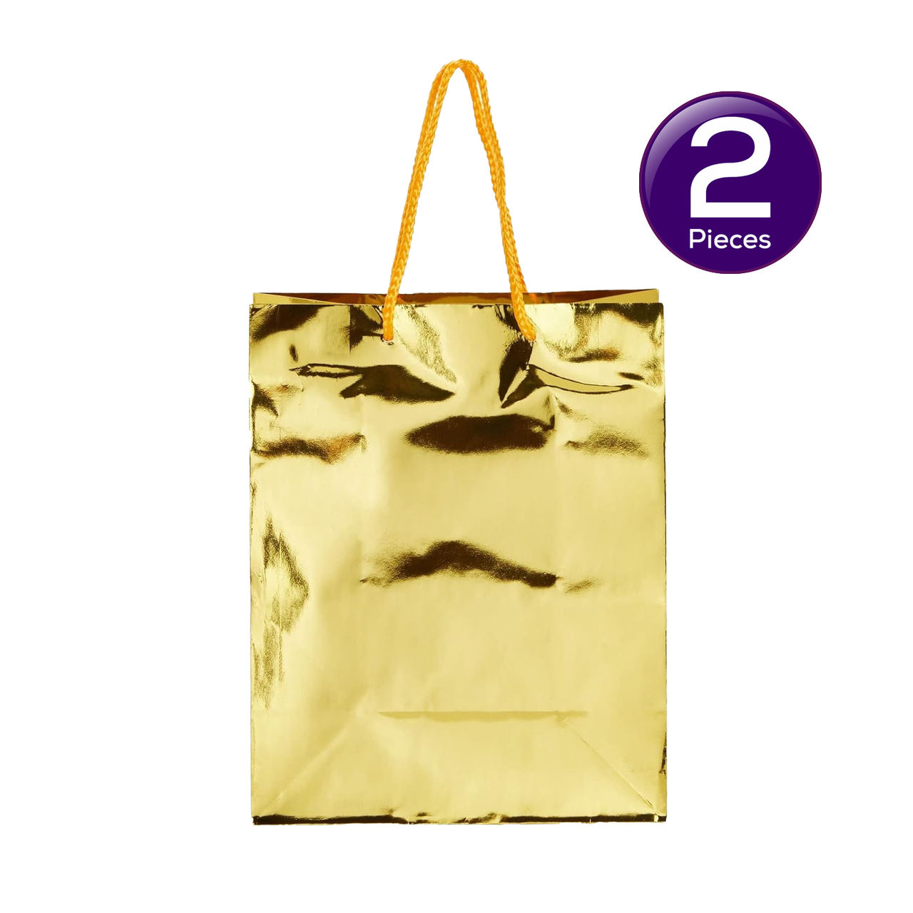 Se7En Golden Paper Bag | 9 X 13 X 3 Inch - Assorted Design 1 pc Combo