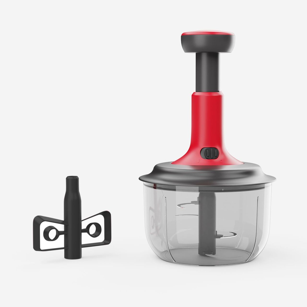 Lifelong Push Chopper 1600 ml with Whisker|Versatile Multi-Purpose Vegetable Chopper