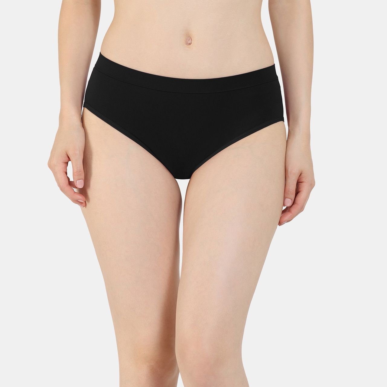 Zivame Women's Medium Rise Full Coverage No Visible Panty Line Hipster | Multicolour - S