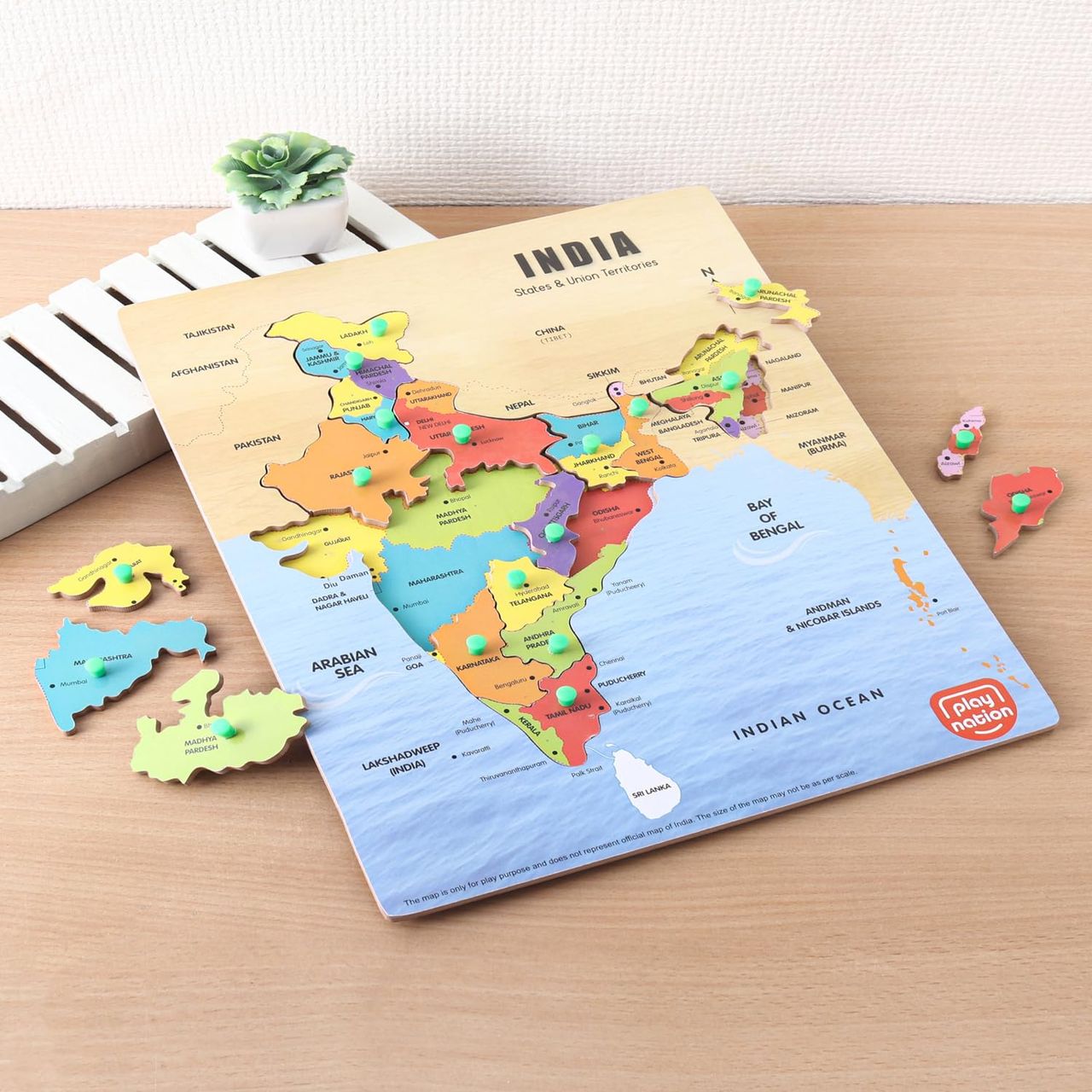 PlayNation India Map Pegged Puzzle