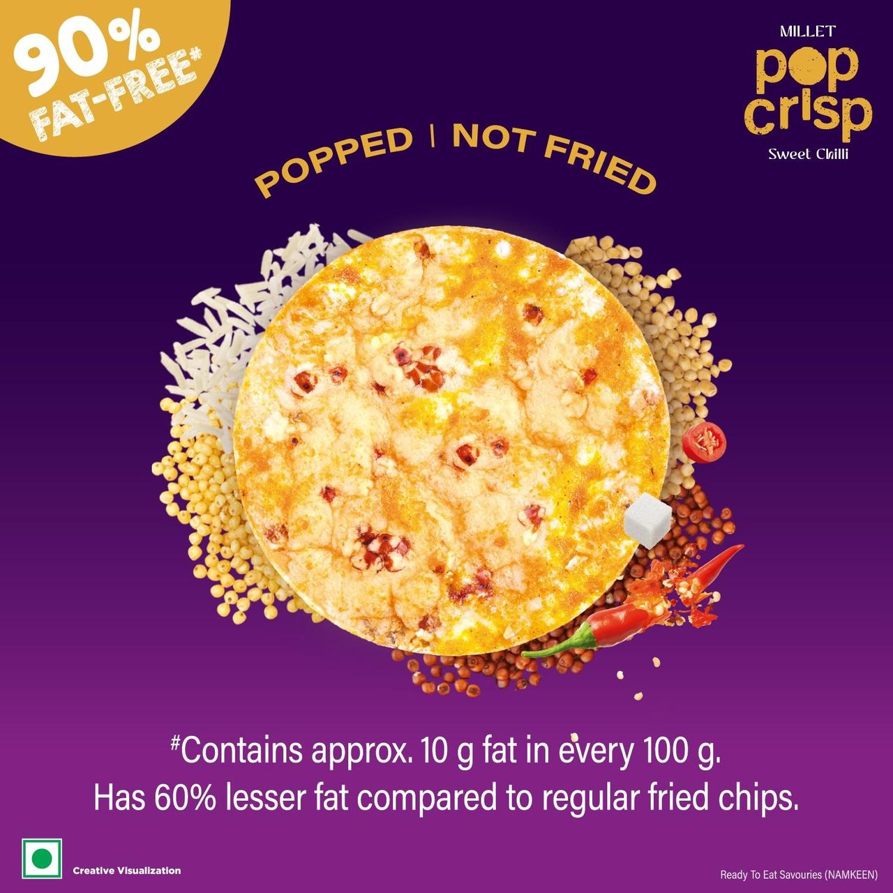 UNIBIC Millet Pop Crisp - Sweet Chilli