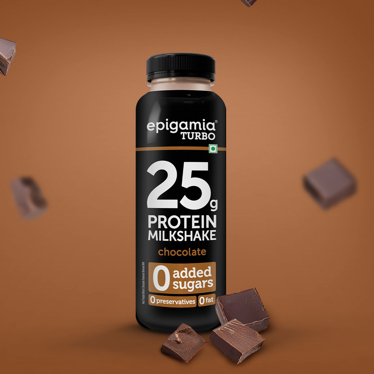 Epigamia Chocolate Turbo 25g Protein - Milkshake 250 ml Combo