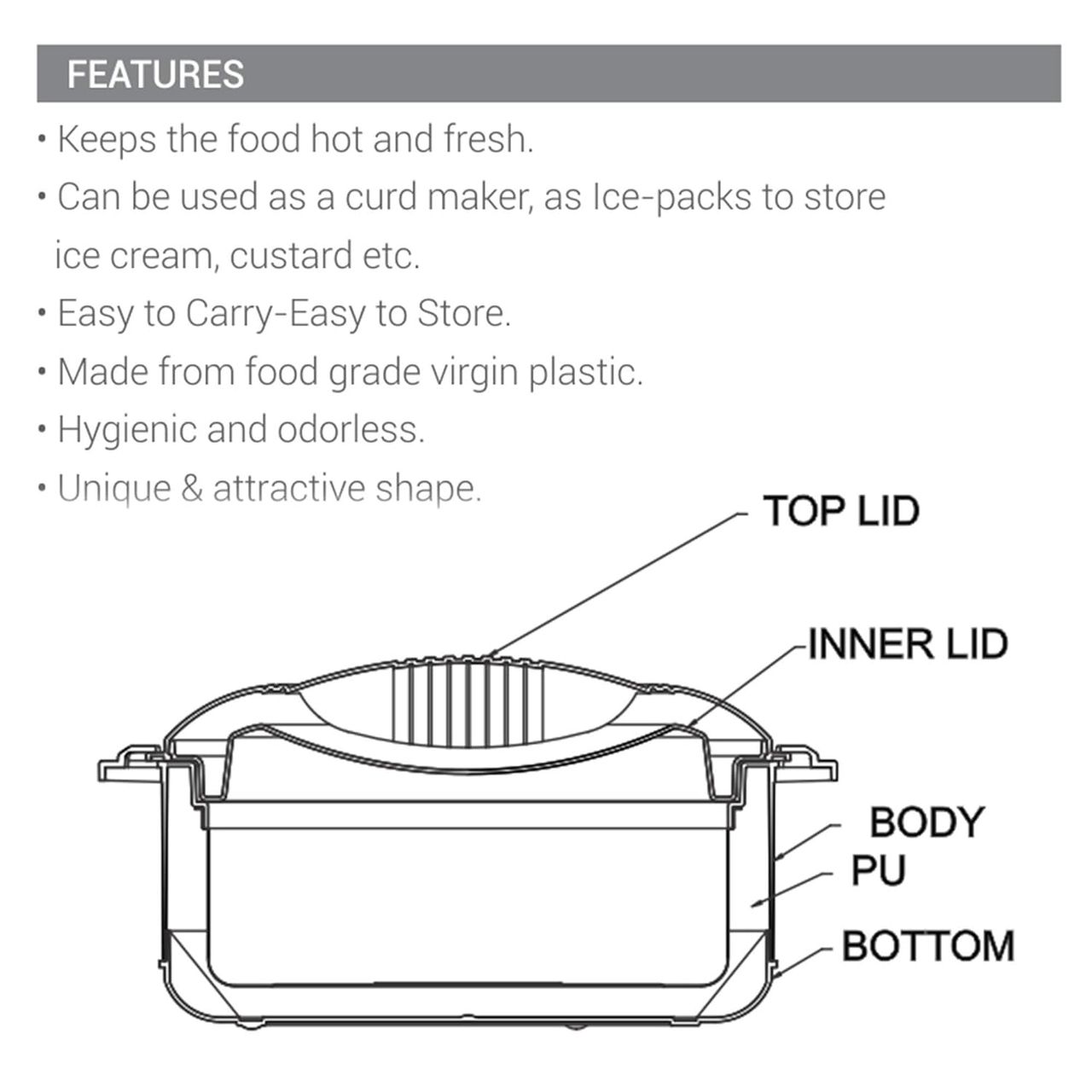 Milton Orchid 1000 Casserole 790 Ml | Pink