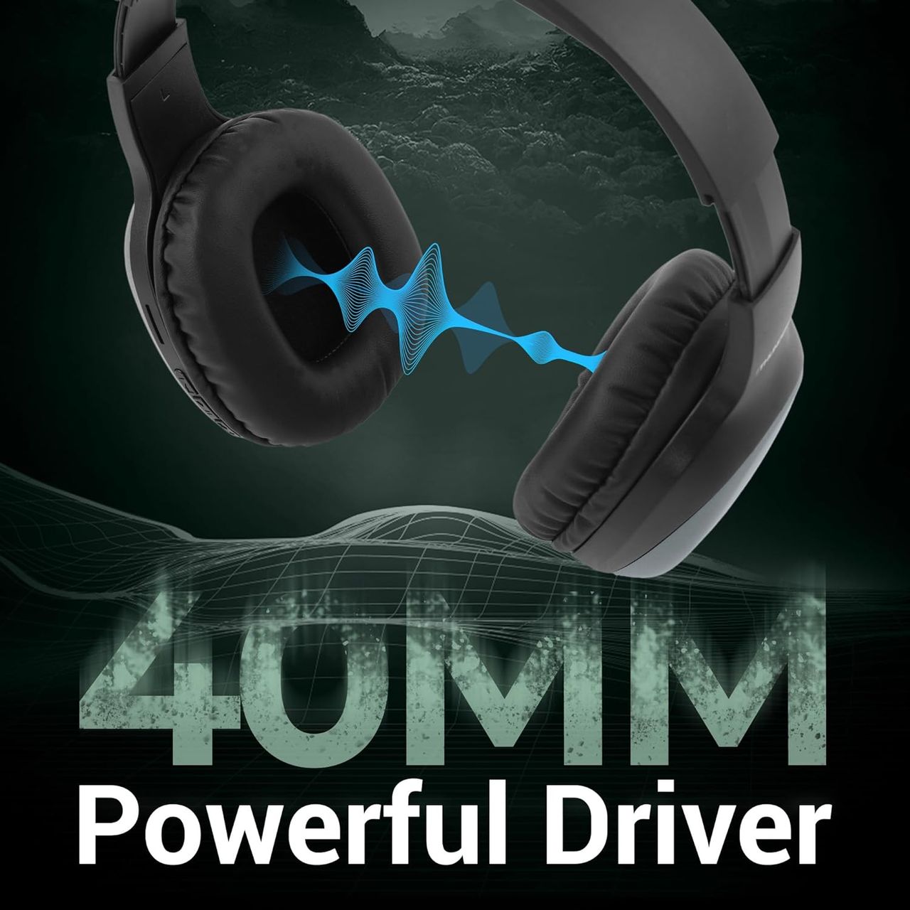 Zebronics Thunder Pro BT Headphone, Gaming Mode, ENC, Call Function, Aux, mSD, 60h (Olive Green)