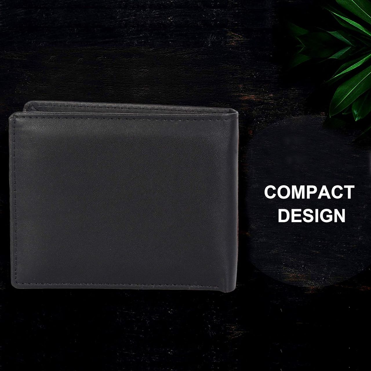 Urban-T Men's Solid Genuine Leather Bi-Fold Wallet | Black - Free Size