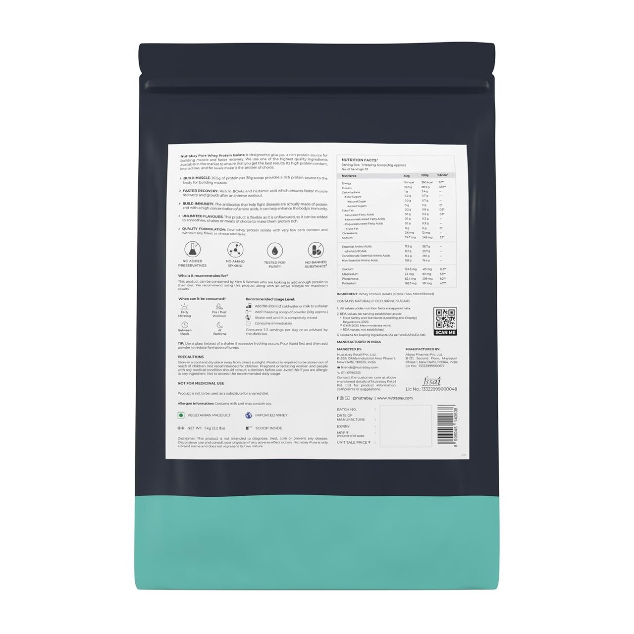 Nutrabay Pure Series Whey Protein Isolate